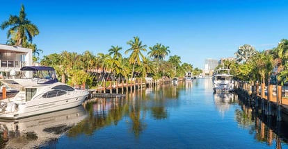 Beautiful canal of Fort Lauderdale Florida
