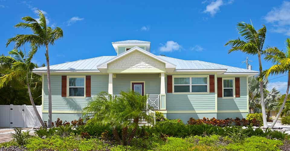 A Beautiful House with Palm Trees in Florida