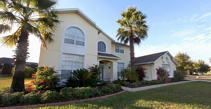 A Front Exterior of a Large Florida Home