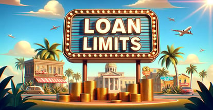A big board with text Loan Limits in Florida