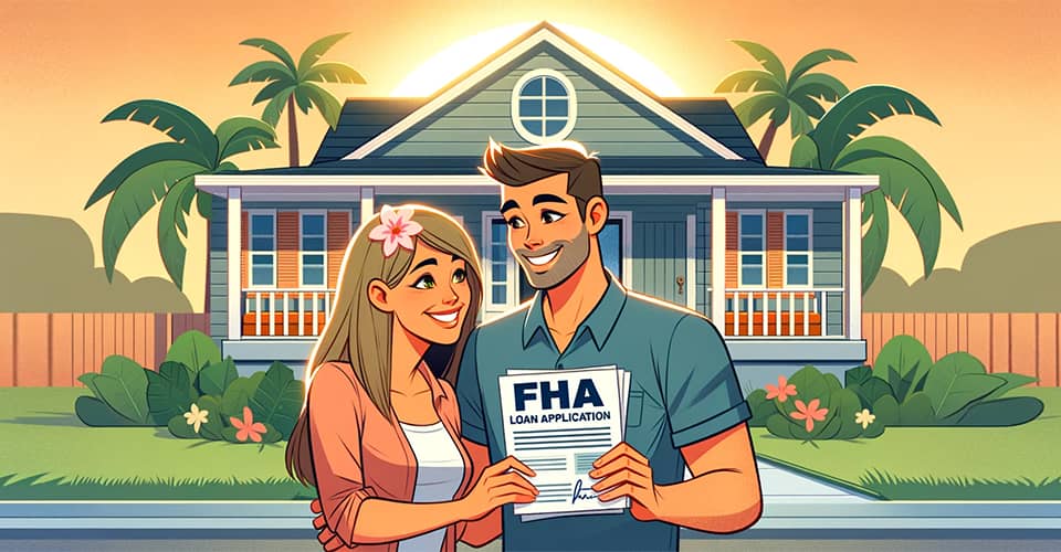 A couple excited about their future home and FHA loan process