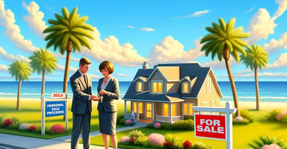 A couple in the process of buying a home using personal sale proceeds