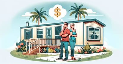 A couple thinking about cost of manufactured house in Florida