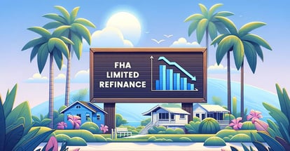 A downward graph symbolizing lower payments or rates using FHA Limited Refinance