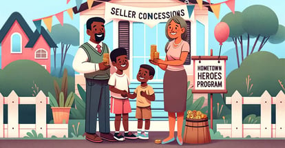 A family receiving Seller Concessions while buying home using Hometown Heroes Program