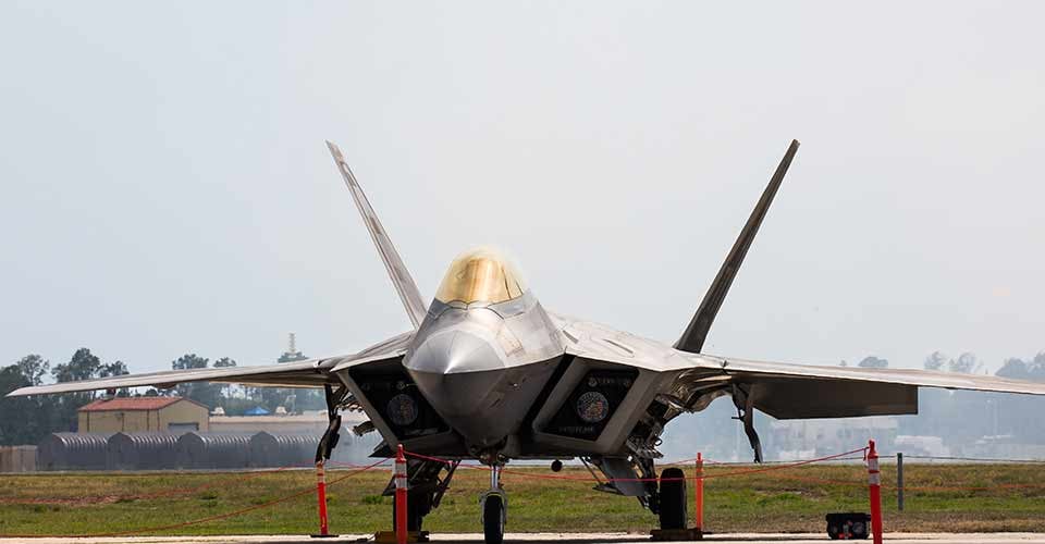 A fighter jet at the MacDill Air Force Base