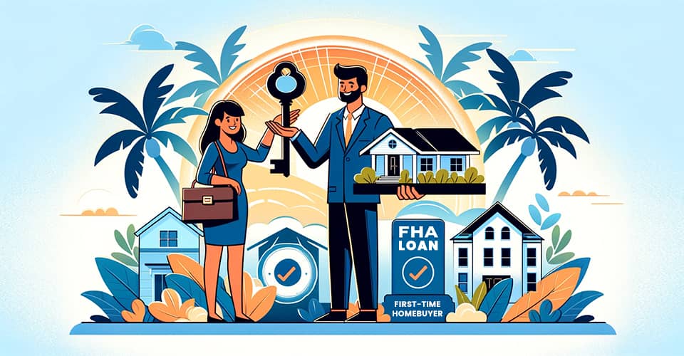 A first-time homebuyer and representing the opportunity provided by FHA loans