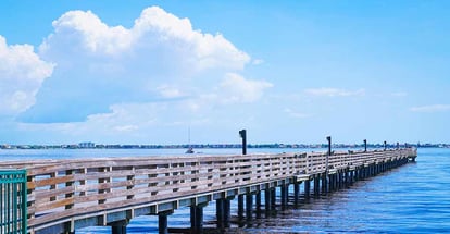 A fishing pier on Charlotte Harbor in Southwest Florida