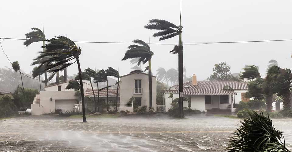 A flooded street after catastrophic Hurricane Irma hit Fort Lauderdale Florida