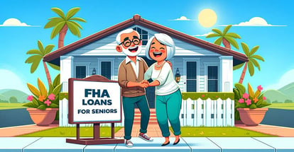 A happy senior couple celebrating after learning about FHA Loans for Seniors in Florida