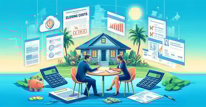 A homebuyer and mortgage broker going through the closing documents