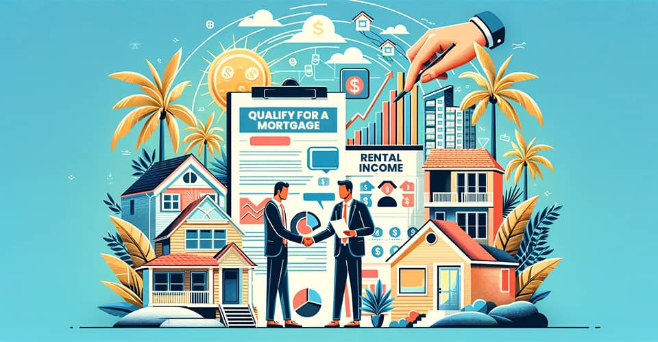 A homeowner consulting with mortgage lender about using rental income to secure mortgage