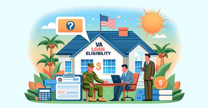 A military person consulting with a mortgage lender about VA loan eligibility