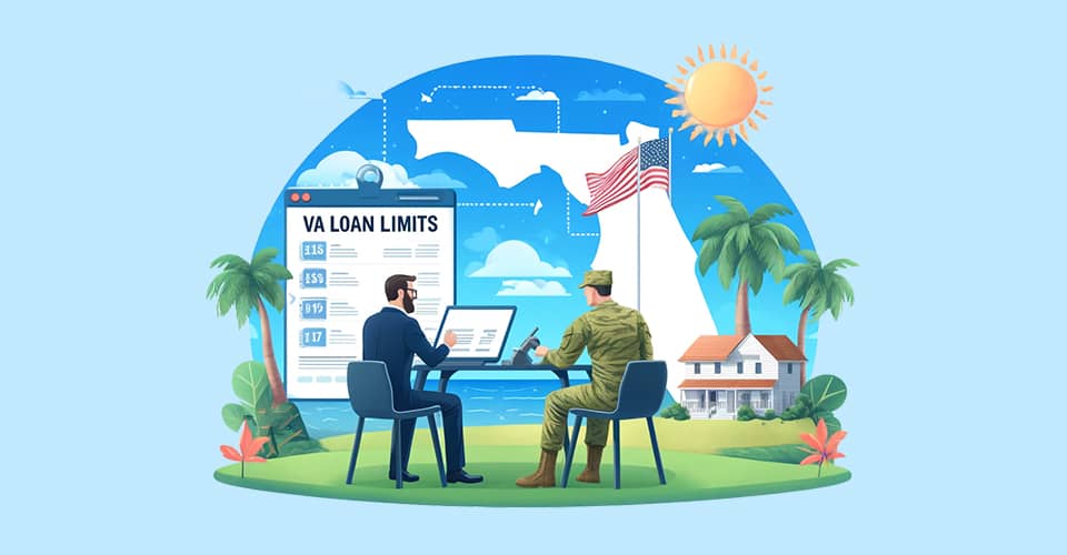 A military veteran discussing about VA Loan Limits with a financial advisor