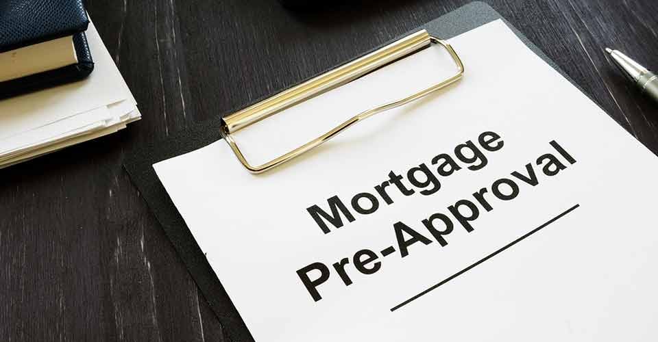 A paper with text Mortgage Pre-Approval