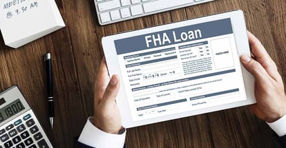 A person looking at Online FHA Loan Application Form
