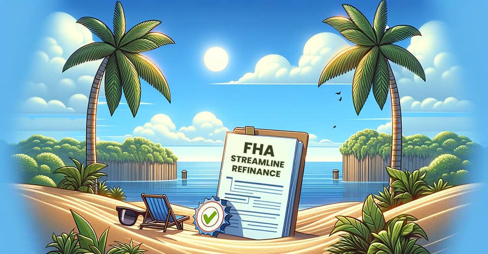A single light folder depicting hassle free approach to FHA Streamline Refinance