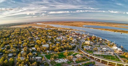 A small Coastal Community on the Gulf of Mexico in Apalachicola Florida Panhandle