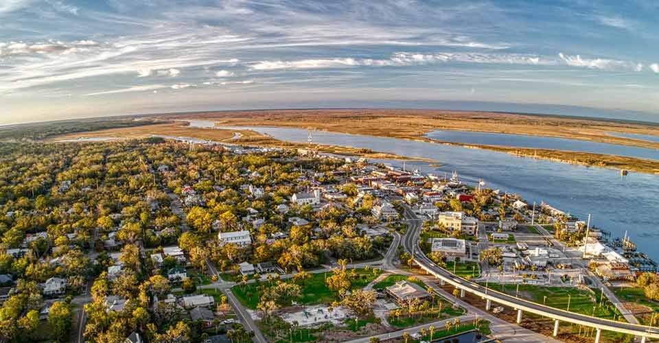 A small Coastal Community on the Gulf of Mexico in Apalachicola Florida Panhandle