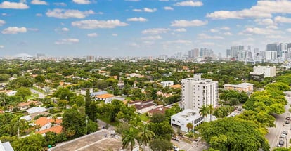Aerial view of Coral Way neighborhood in Miami