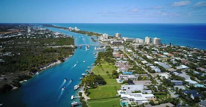 Aerial view of Jupiter Florida
