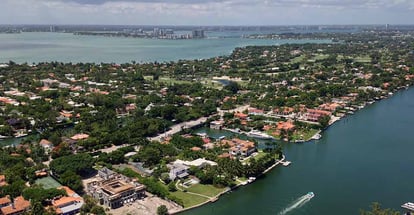 Aerial view of Miami Beach