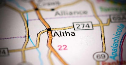 Altha Florida on a Map