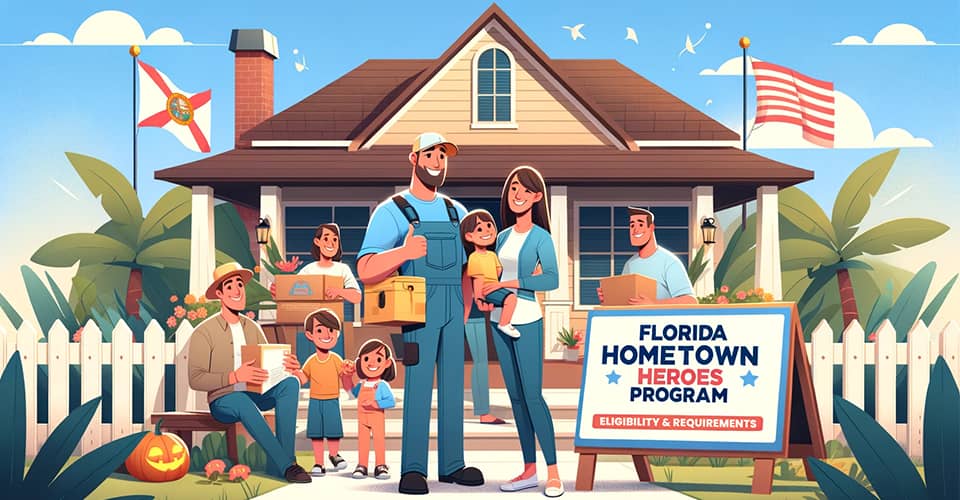 An essential worker with their family outside a house in Florida