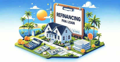 An illustration conveying the idea of refinancing FHA loans in Florida