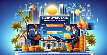 An illustration emphasizing the swift and beneficial aspects of hard money loans