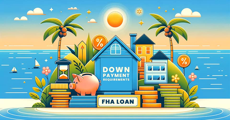 An illustration highlighting the concept of down payment requirements for FHA loans