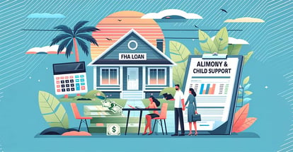 An illustration highlighting the considerations of alimony and child support in securing FHA loan