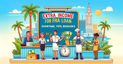 An illustration highlighting the contribution of extra income sources to FHA loan eligibility
