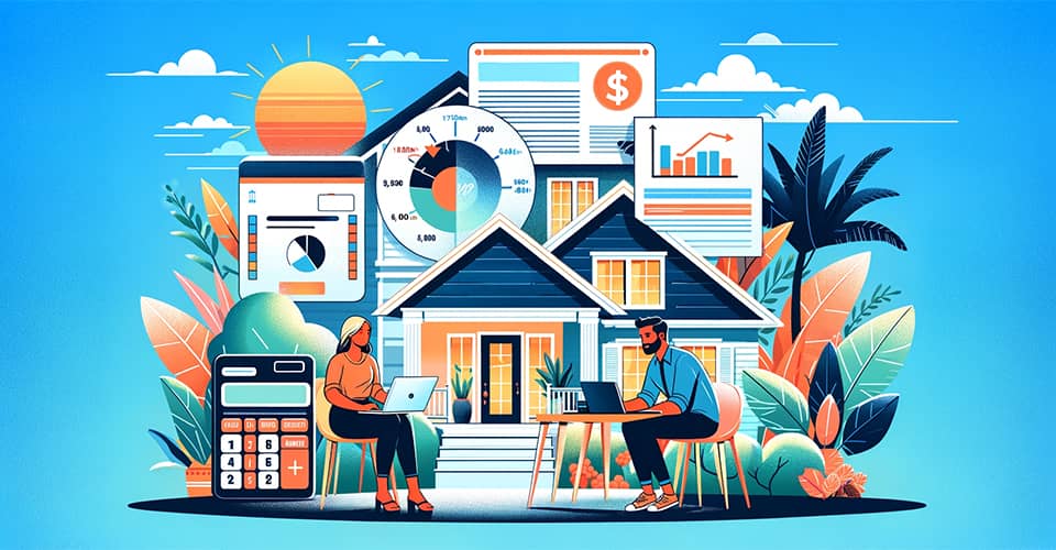 An illustration showing research and data about mortgage in Florida