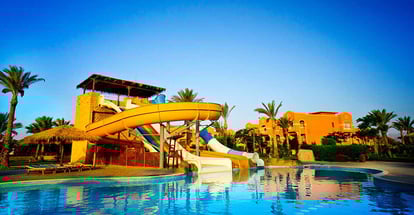 Aquapark in the exotic resort