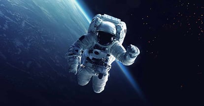 Astronaut at spacewalk