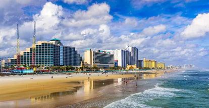 Beachfront skyline in Daytona Beach Florida