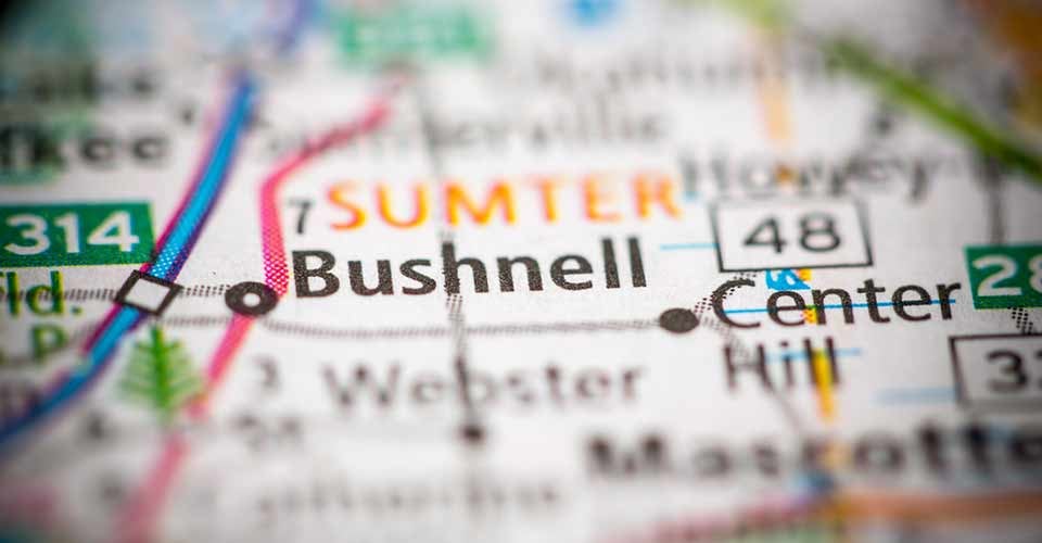 Bushnell Florida on a Map
