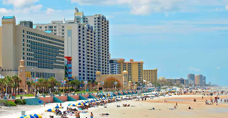 Daytona Beach Florida during a hot summer day