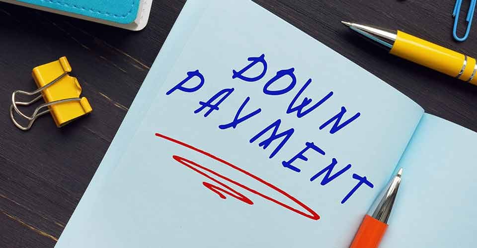 Down Payment inscription on the page