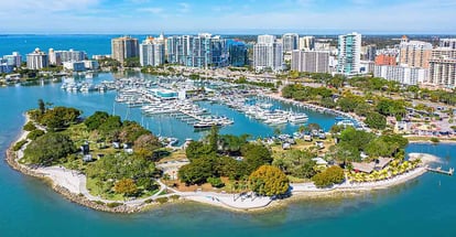 Downtown Bayfront Park Marina Jacks Golden Gate in Sarasota Florida