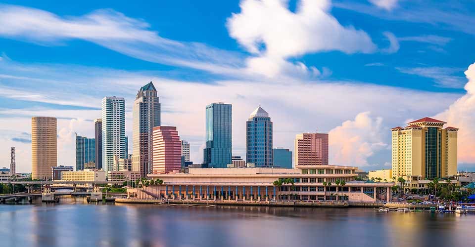 Downtown city skyline in Tampa Florida