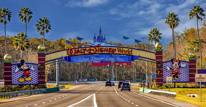 Entrance Arch of Walt Disney Theme Parks in Orlando Florida