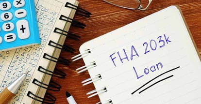 FHA 203k Loan written on the paper sheet