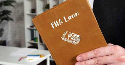 FHA Loan phrase on the book cover