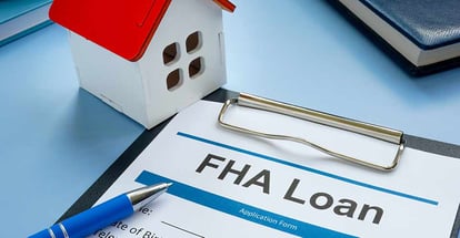 FHA loan application and a model of home