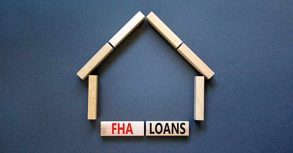 FHA loans text on wooden blocks