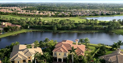 Florida Neighborhood Overlooking Golf Course