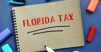 Florida Tax with inscription on the sheet