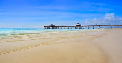 Fort Myers Pier beach in Florida